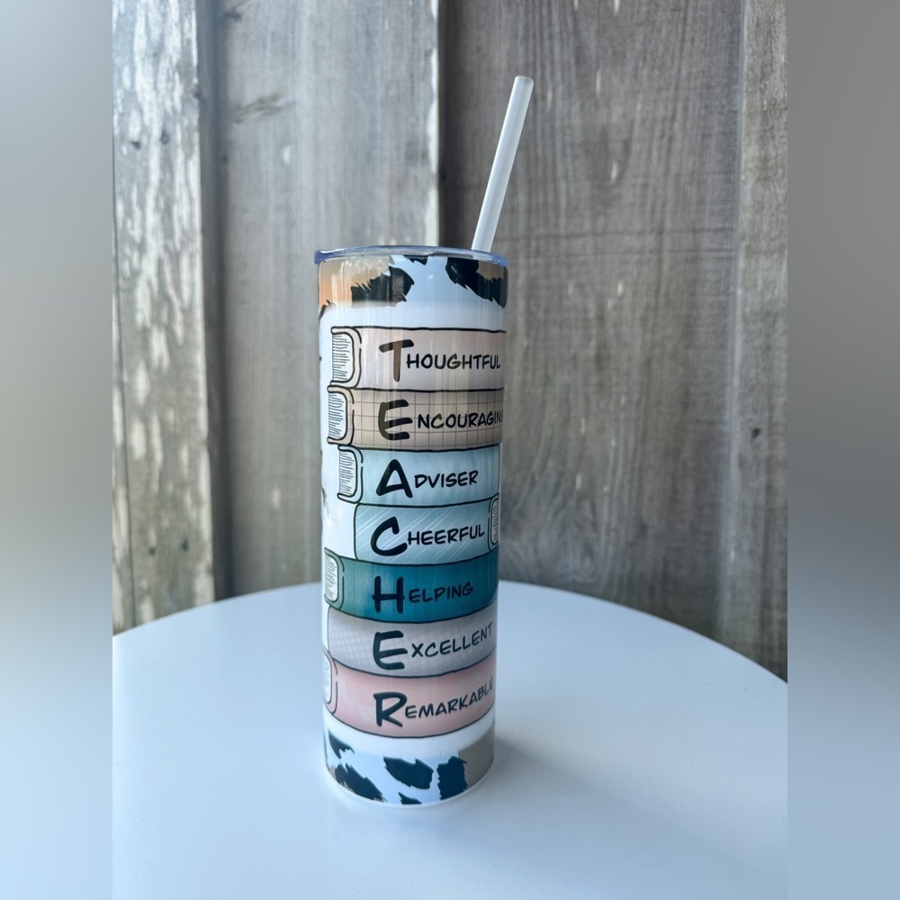 NWT 20oz Skinny Teacher Tumbler,Teacher Gift